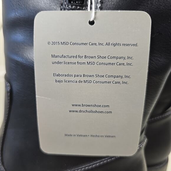 Dr Scholls Womens Size 6.5 Inertia Moto Boot Black Mid-Calf Memory Foam Comfort - Picture 6 of 9